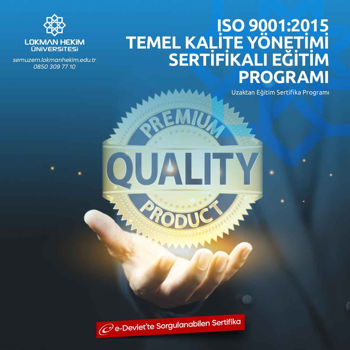 ISO 9001:2015 Temel Kalite Yönetimi Sertifikalı Eğitim Programı